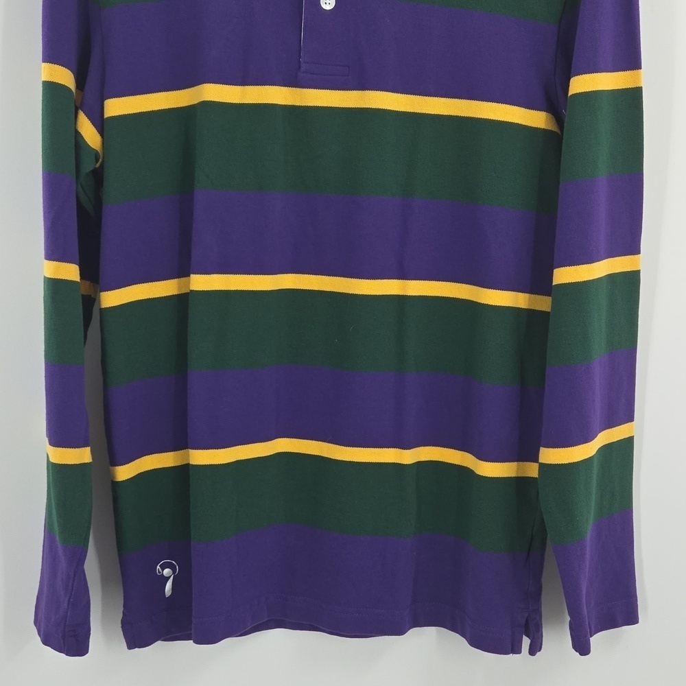 Striped Purple and Green Men's Shirt - Picture 9 of 16
